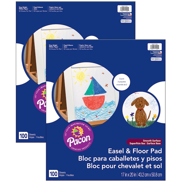 Easel Pad, 17 x 20, White, PK4
